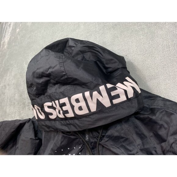 Looney Tunes Members Only Goon Squad Jacket Mens Large Black Hooded Windbreaker - Picture 10 of 16